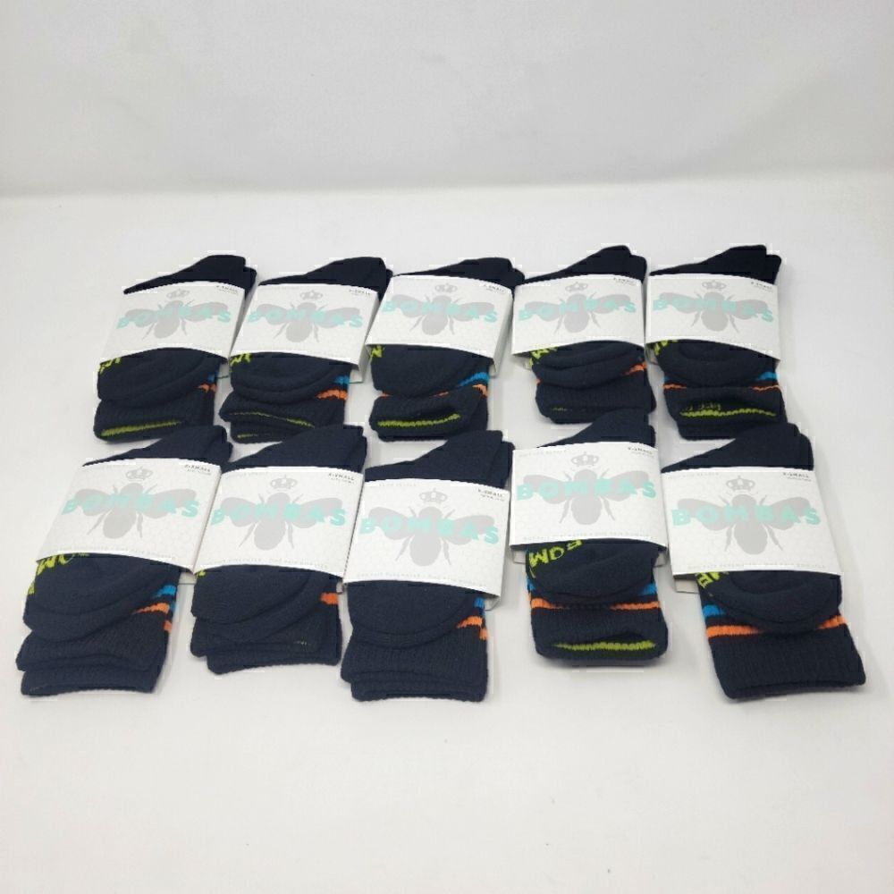 XSmall bombas Crew Socks Performance Arch Support  Lot of 10 Unisex